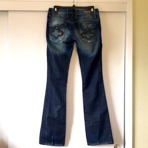 EUC WITH ONE FLAW • Rerock for Express Bootcut Distressed Jeans • Size 26 (2) 👖